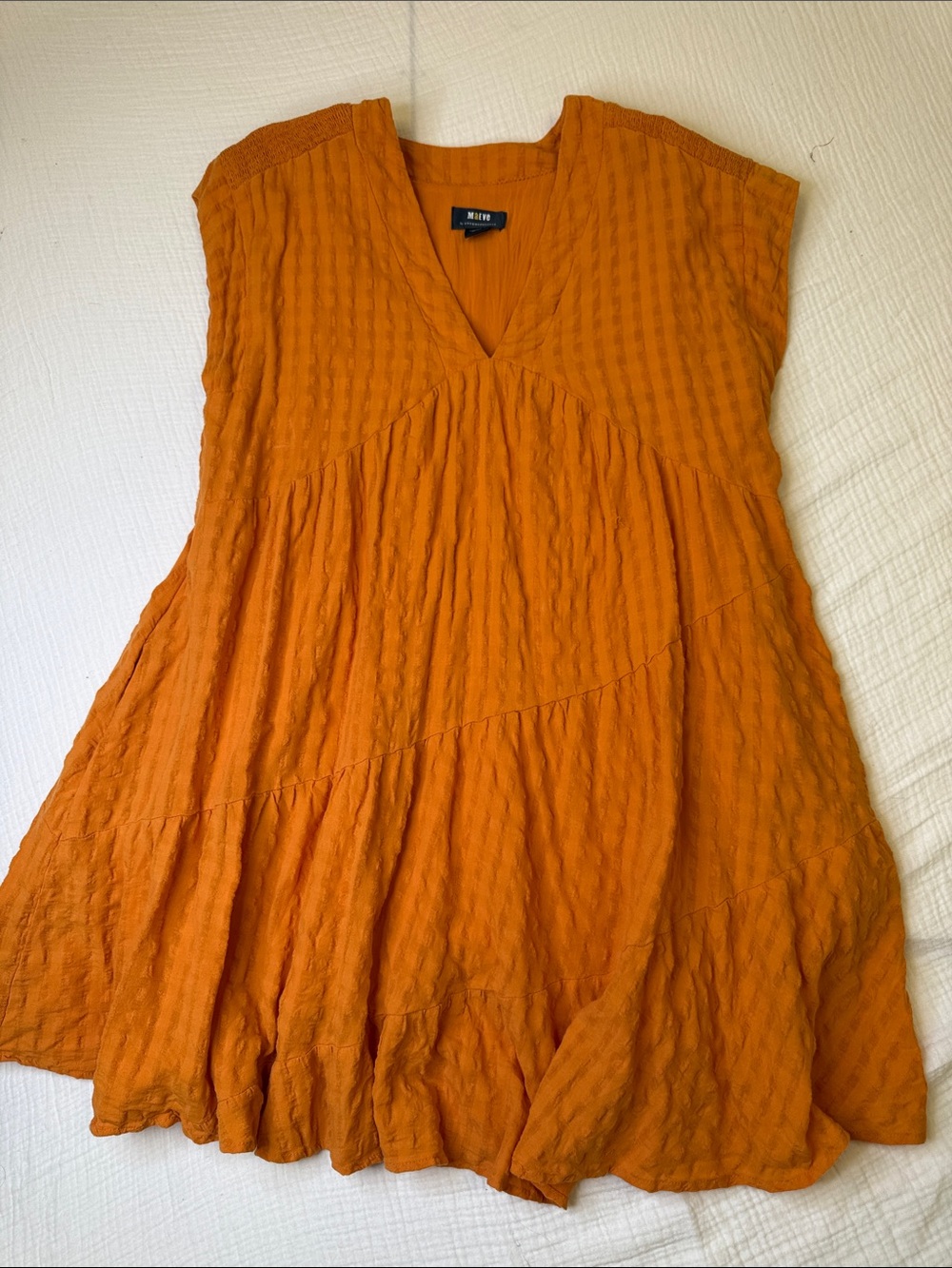 Anthropologie Maeve V-Neck Sleeveless Tunic — Burnt Orange PTP-21 L-33